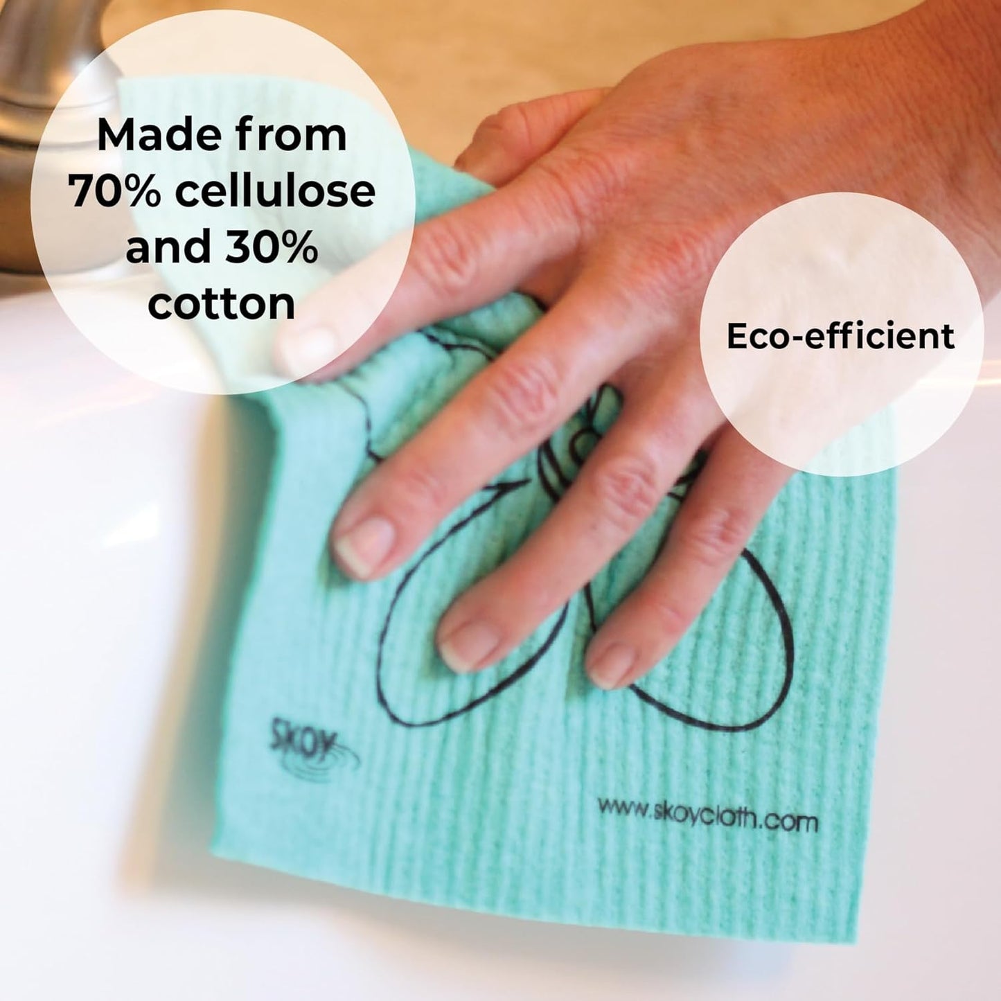 Cloth, 4-Pack Versatile Swedish Dishcloths for Kitchen and Household Use, Reusable Cleaning Cloths, Planet-Friendly, Dishwasher and Dryer-Safe, Assorted Colors